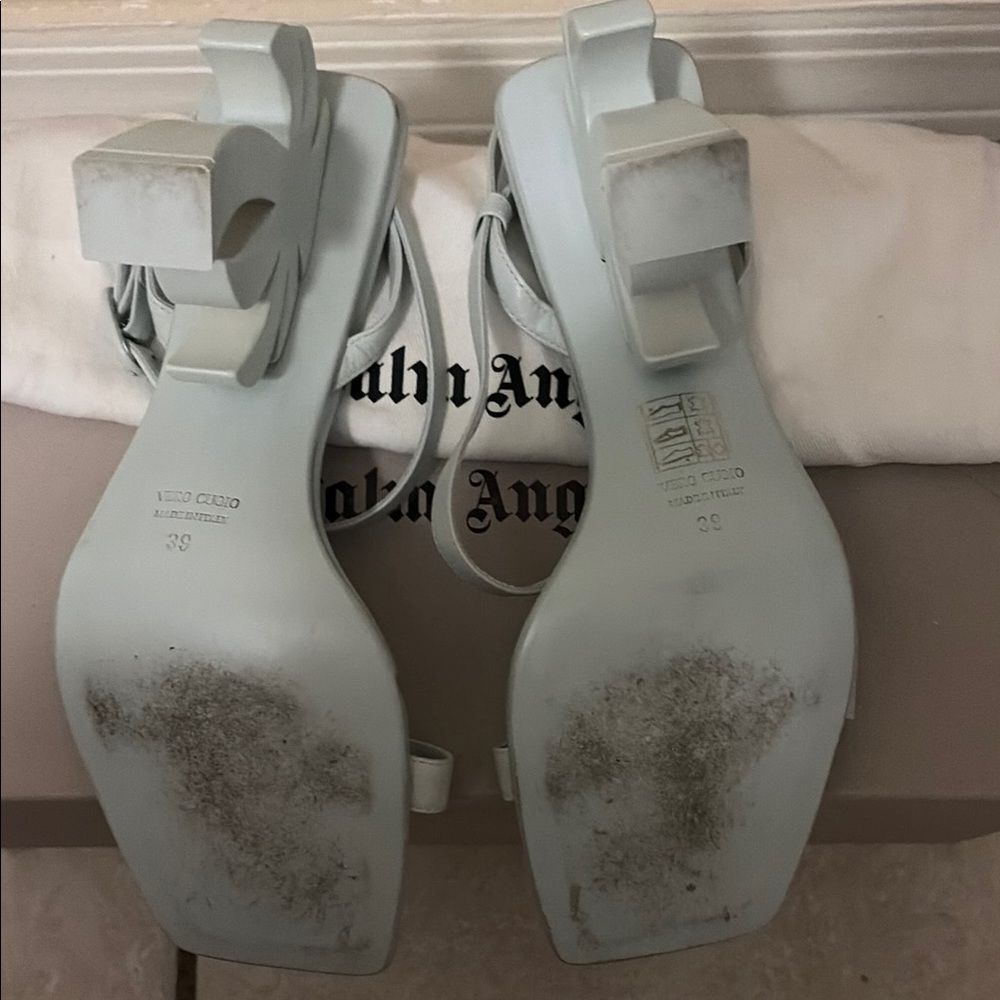 Palm Angels Sky Blue Strappy Sandals - Picture 3 of 4
